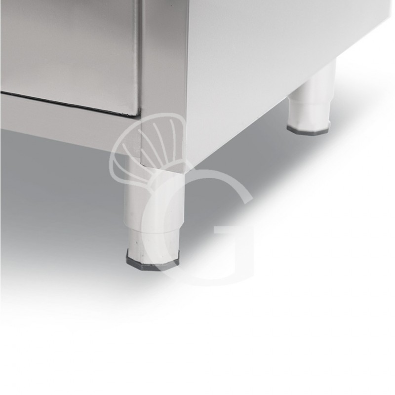 Armario de acero inoxidable con 2 puertas batientes, 3 estantes, L 1200 x P 600 x H 1800 mm