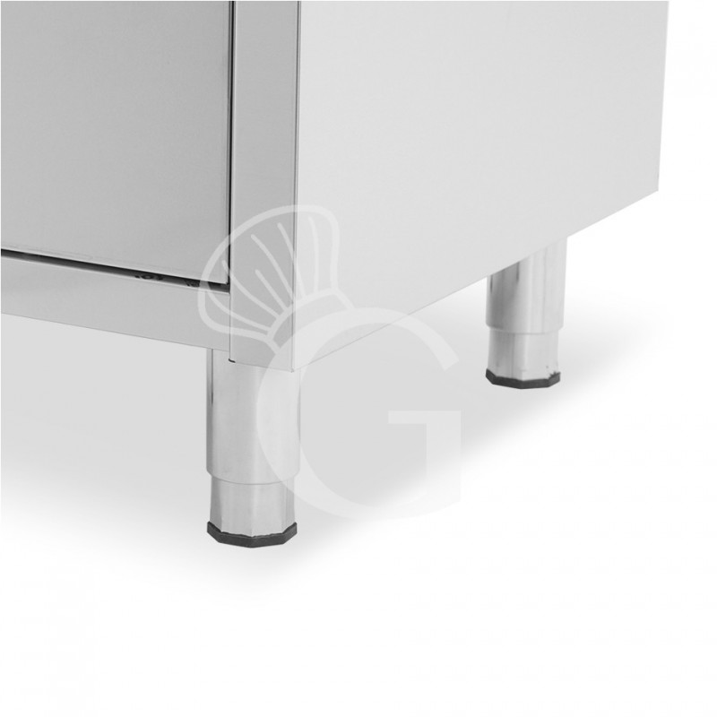 Cajonera de acero inoxidable 2 cajones - 1+1 cajón grande y peto – L500 × P600 × H955 mm