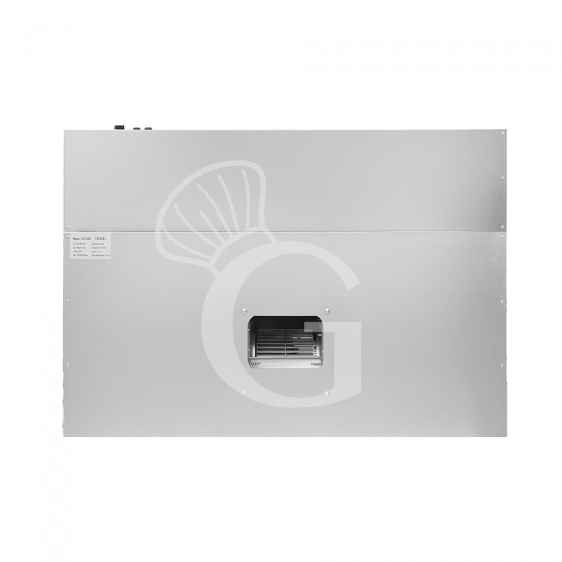 Campana cúbica de pared con motor full optional L1600 × P900 × H450 mm.