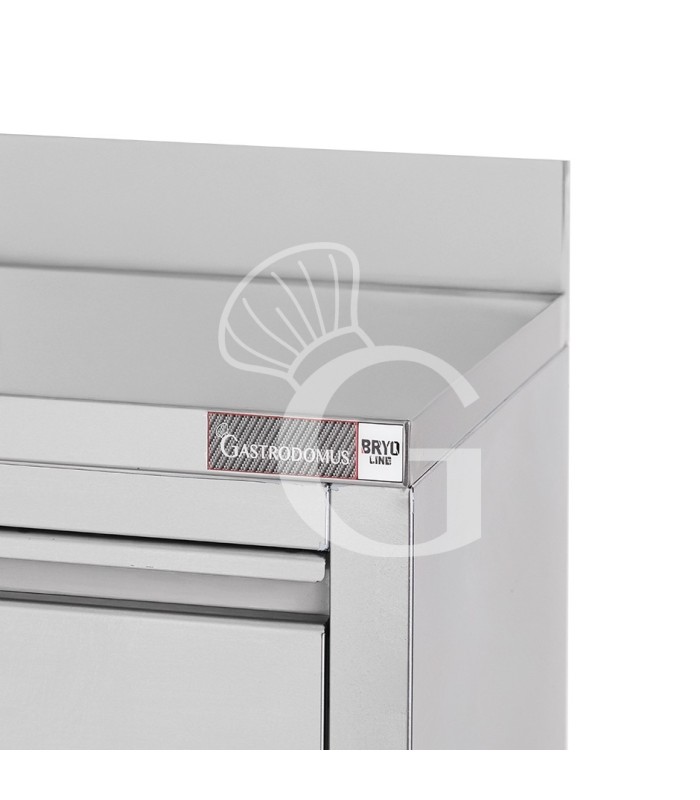 Mueble bar para cafetera con cajones, tolva recogeposos y encimera inox con peto – 1245 × 600 × 1150 mm