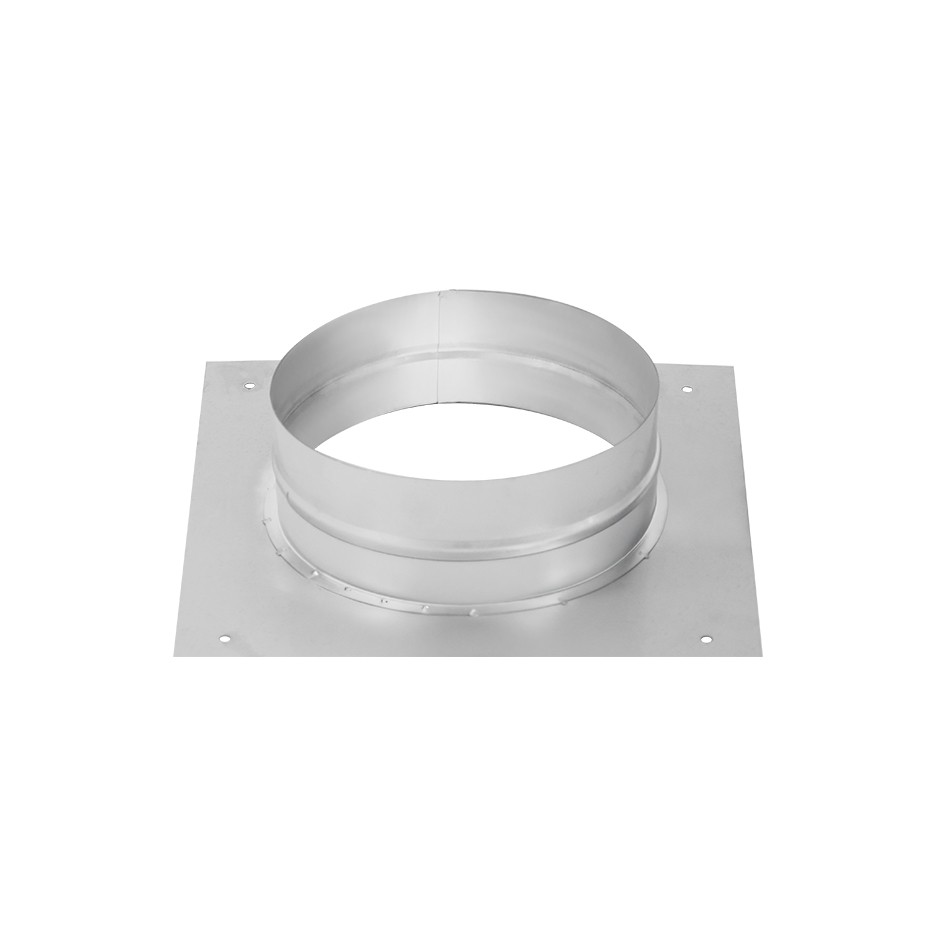 Collarín para conducto de humos de diámetro 200 mm - plancha 300x300 mm