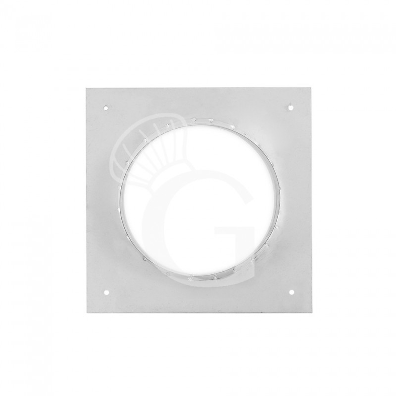 Collarín para conducto de humos de diámetro 200 mm - plancha 300x300 mm