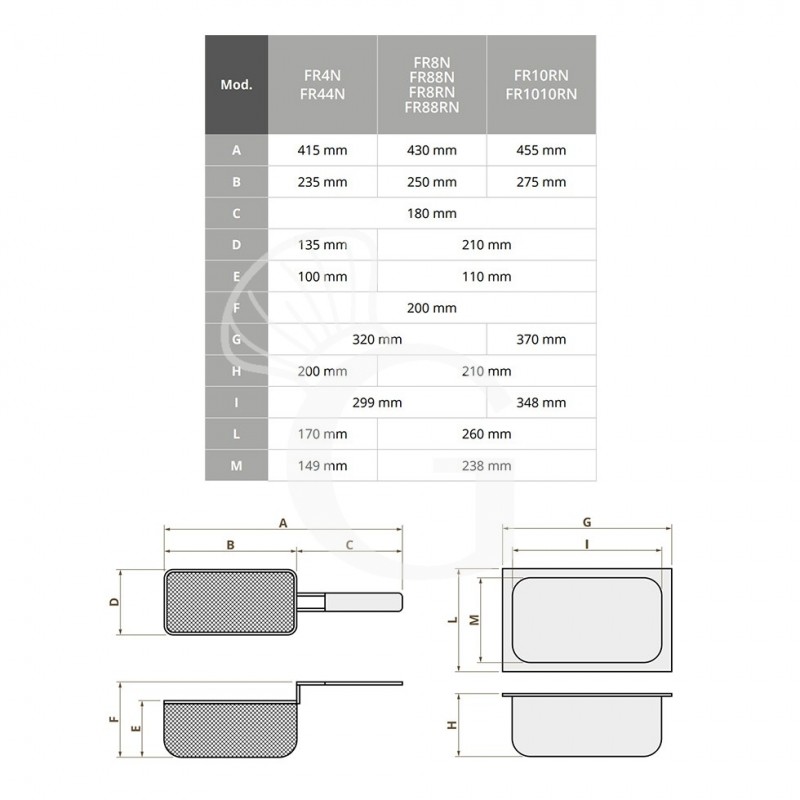 Freidora eléctrica de sobremesa de 2 cubas con grifo de vaciado 8 L + 8 L, potencia 3 + 3 kW, monofásica