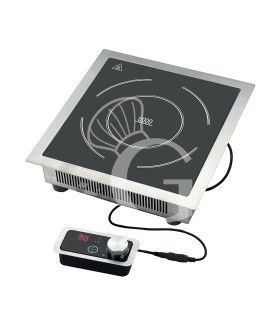 Placa de inducción empotrable 1 zona de cocción, superficie inductiva Ø 220 mm, 3,5 kW, con mando remoto