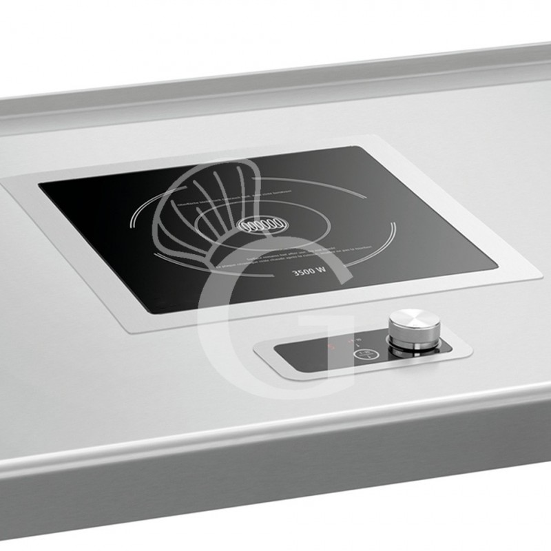 Placa de inducción empotrable 1 zona de cocción, superficie inductiva Ø 220 mm, 3,5 kW, con mando remoto