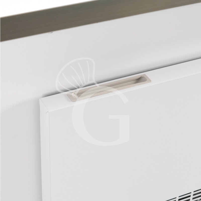 Mostrador expositor de gastronomía ventilado, vidrio recto, estante intermedio, 0°/+5°C, longitud 1805 mm, full opcional.