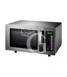 Horno microondas digital en acero inoxidable – capacidad 25 LT, 1,5 kW, 1 magnetrón y luz interior