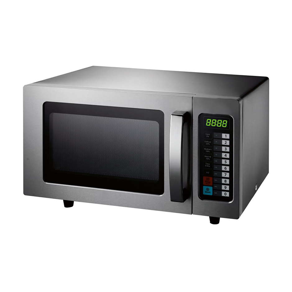 Horno microondas digital en acero inoxidable – capacidad 25 LT, 1,5 kW, 1 magnetrón y luz interior
