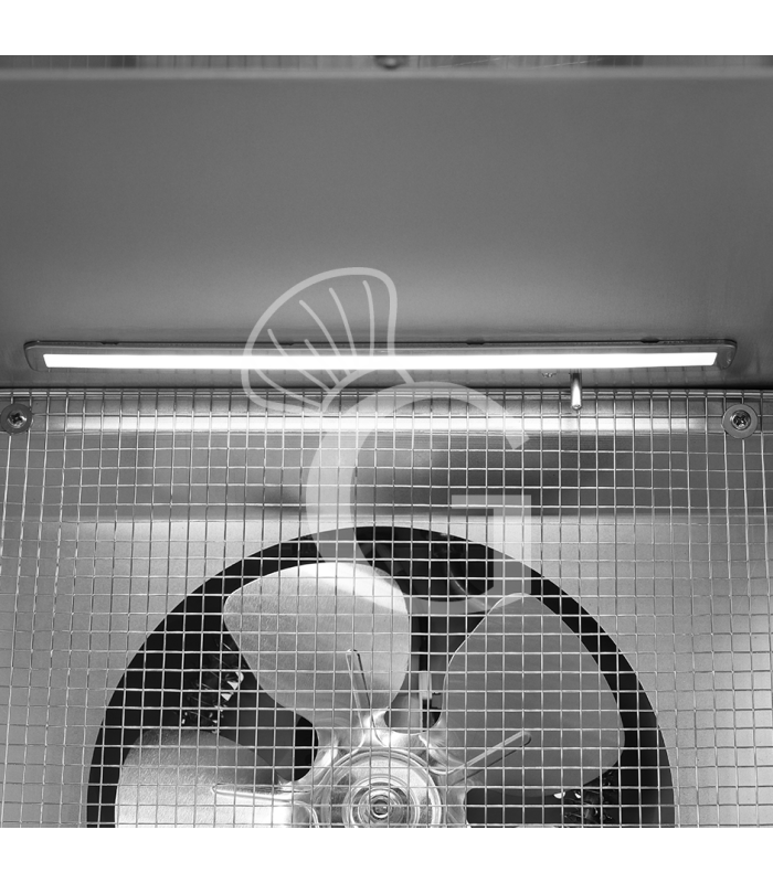 Deshidratador profesional en acero inoxidable, 12 estantes, control digital – 0,5 kW.