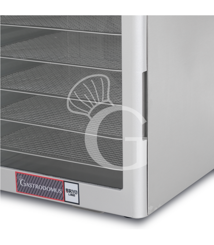 Deshidratador profesional en acero inoxidable, 12 estantes, control digital – 0,5 kW.