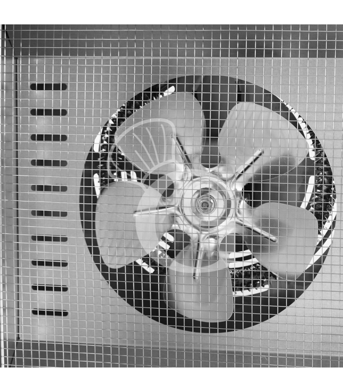 Deshidratador profesional en acero inoxidable, 8 estantes, control digital – 0,5 kW.