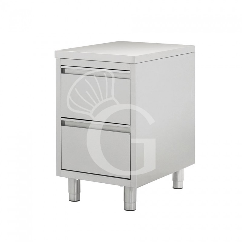 Cajonera con 2 cajones, longitud 500 mm x profundidad 700 mm x altura 850 mm