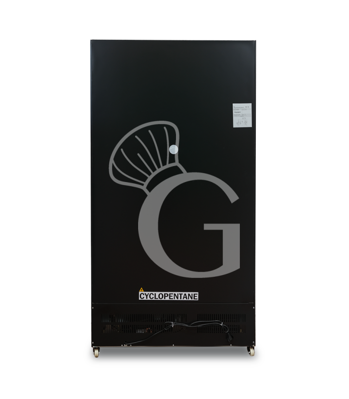 Expositor refrigerado ventilado para bebidas con 2 puertas correderas - 850 L- temperatura de trabajo 2°C / +10°C, color negro