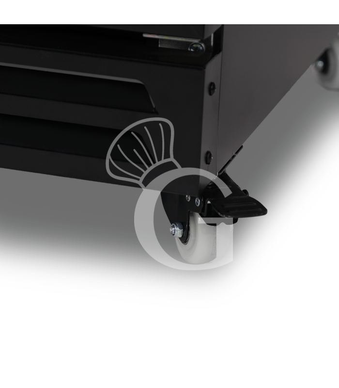 Expositor refrigerado ventilado para bebidas con 2 puertas correderas - 850 L- temperatura de trabajo 2°C / +10°C, color negro