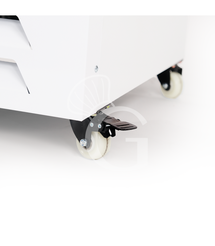 Expositor refrigerado ventilado para bebidas, 2 puertas abatibles, canopy iluminado, capacidad 632 L,+2°C/+10°C, color blanco.