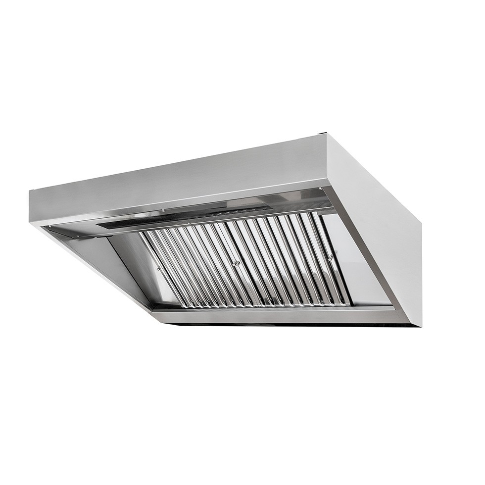 Campana extractora de pared para snack con motor y luz L900 x P700 x H450 mm