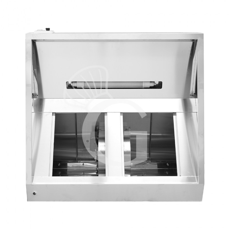 Campana extractora para snacks de pared con motor y luz L900 xP900 xH450 mm