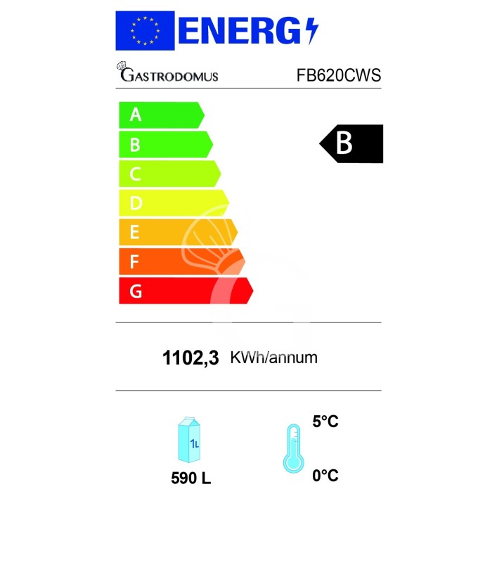 Expositor refrigerado ventilado para bebidas, 2 puertas correderas, capacidad 590 L, temperatura de +2 °C a +10 °C, color blanco