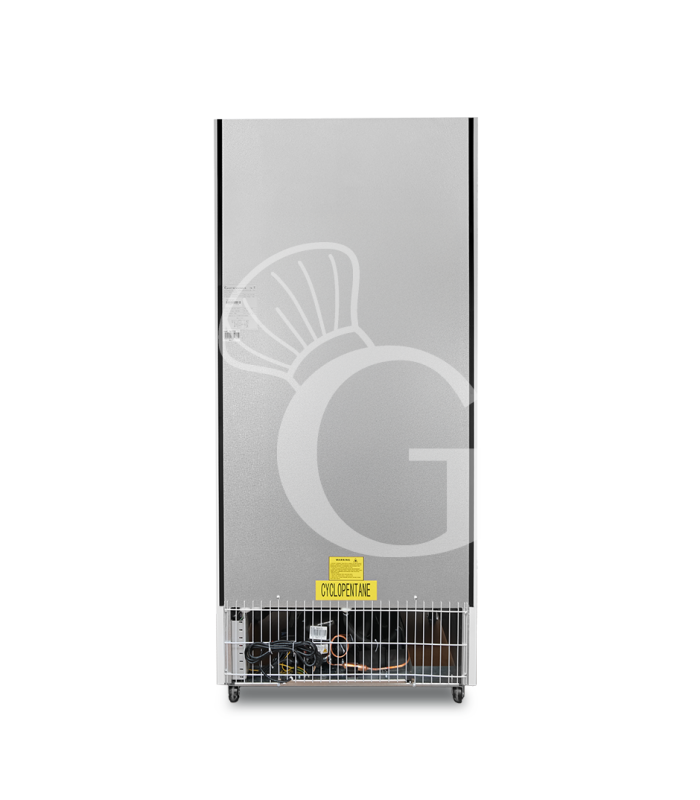 Expositor regrigerado ventilado para bebidas, 2 puertas correderas y canopy, 490 L, 2 °C / +10 °C, color blanco