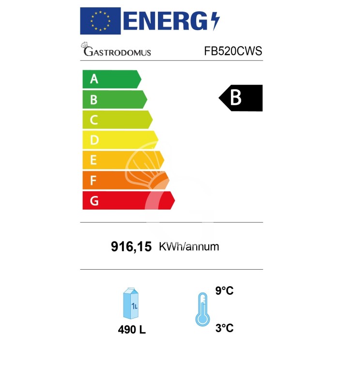 Expositor regrigerado ventilado para bebidas, 2 puertas correderas y canopy, 490 L, 2 °C / +10 °C, color blanco