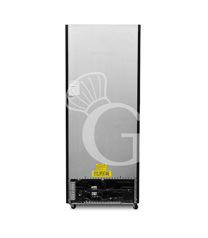 Expositor ventilado para bebidas 2 puertas batientes, 590 LT 2°C / +10°C color negro