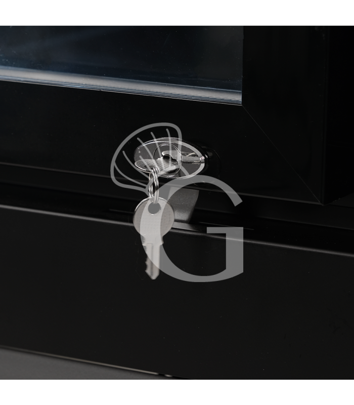 Expositor ventilado para bebidas 2 puertas batientes, 590 LT 2°C / +10°C color negro