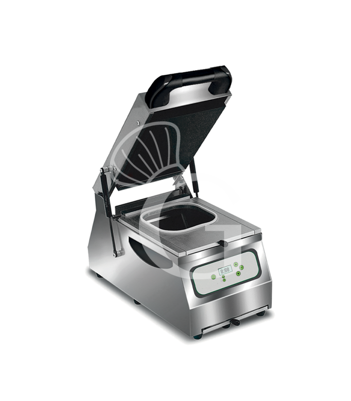 Selladora térmica semiautomática para bandejas – rodillo 200 mm – 0,6 kW