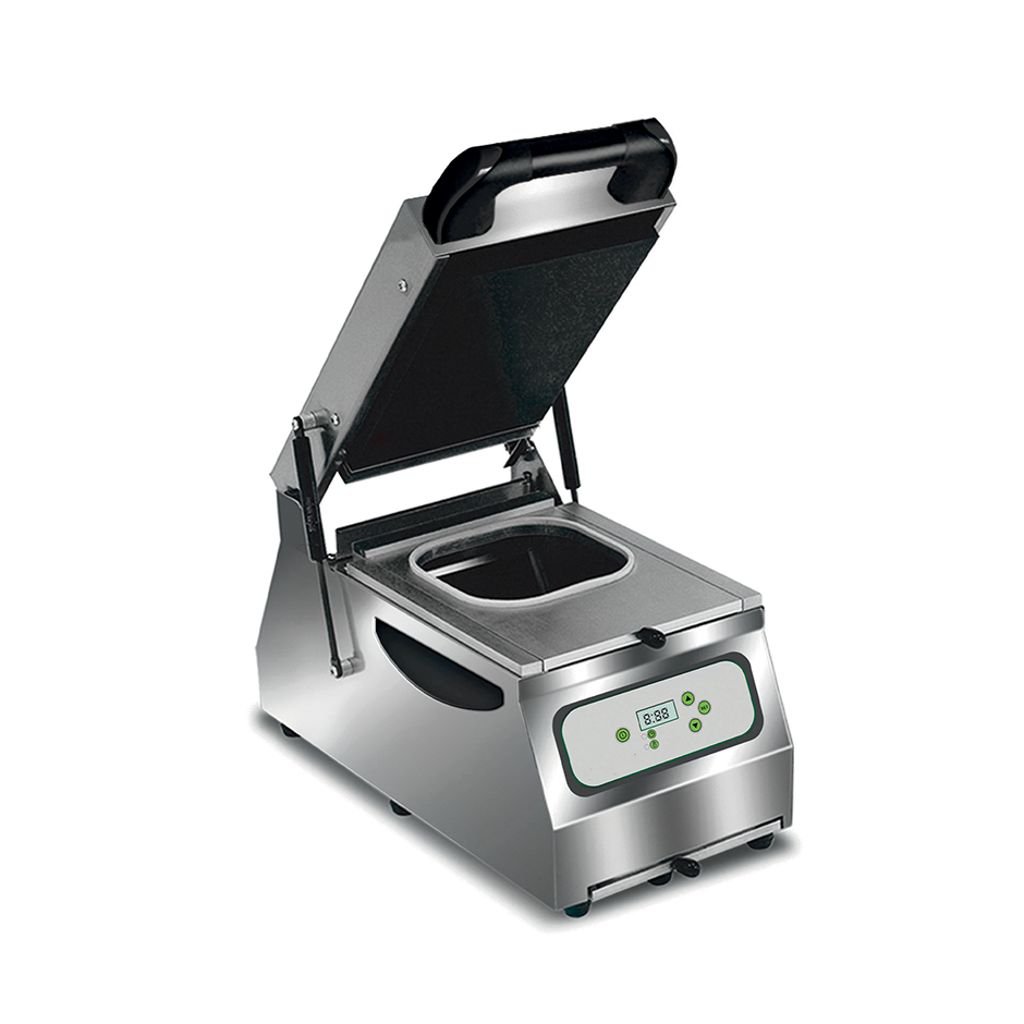 Selladora térmica semiautomática para bandejas – rodillo 200 mm – 0,6 kW