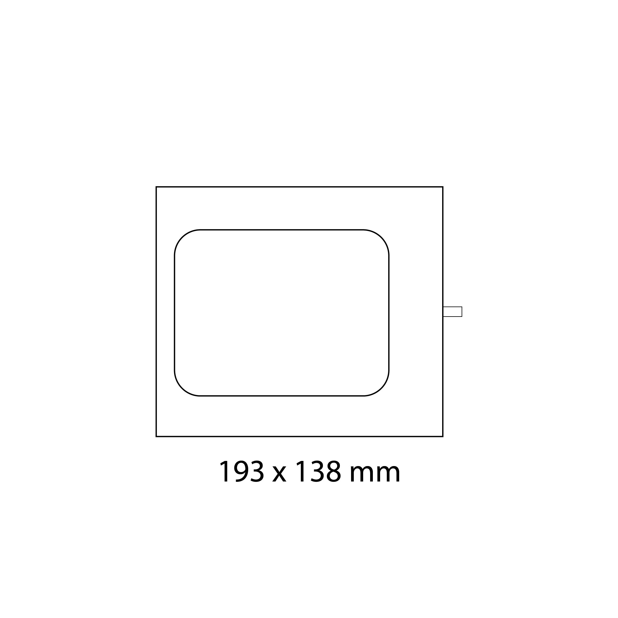 Molde 193×138 mm de 1 cavidad para selladora térmica modelo TS300