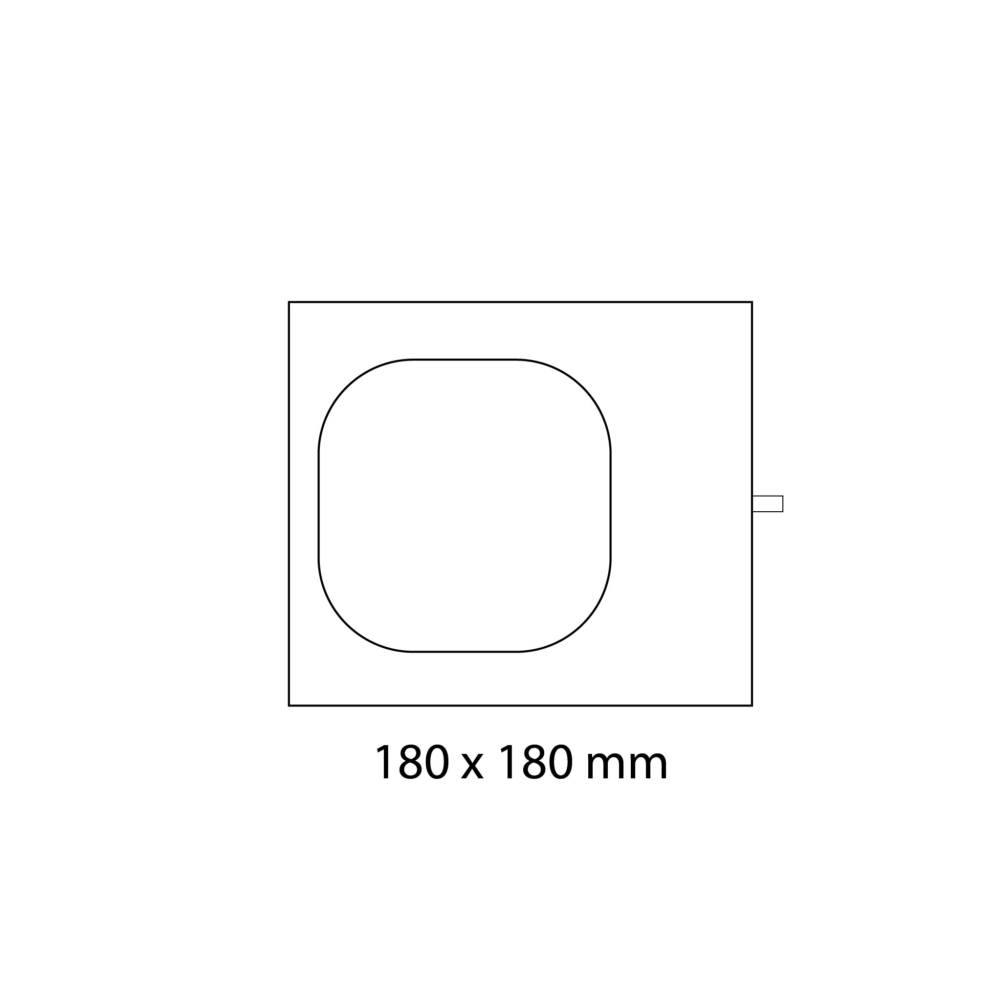 Molde 180×180 mm de 1 cavidad para selladora térmica modelo TS300