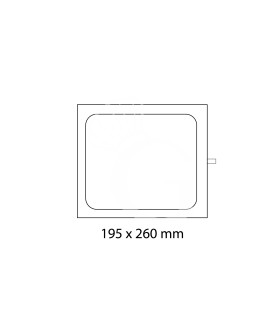Molde 195x260 mm de 1 envase para termoselladora modelo TS300