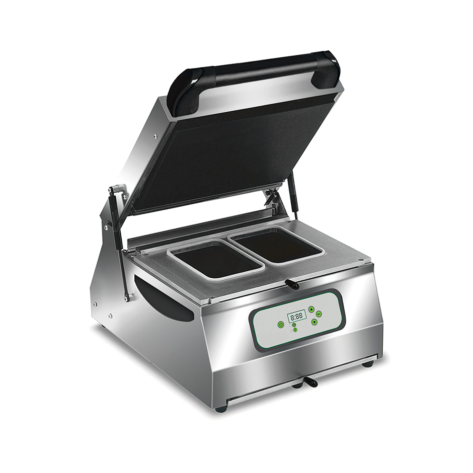 Termoselladora semiautomática para bandejas – rodillo 370 mm – 1,2 kW