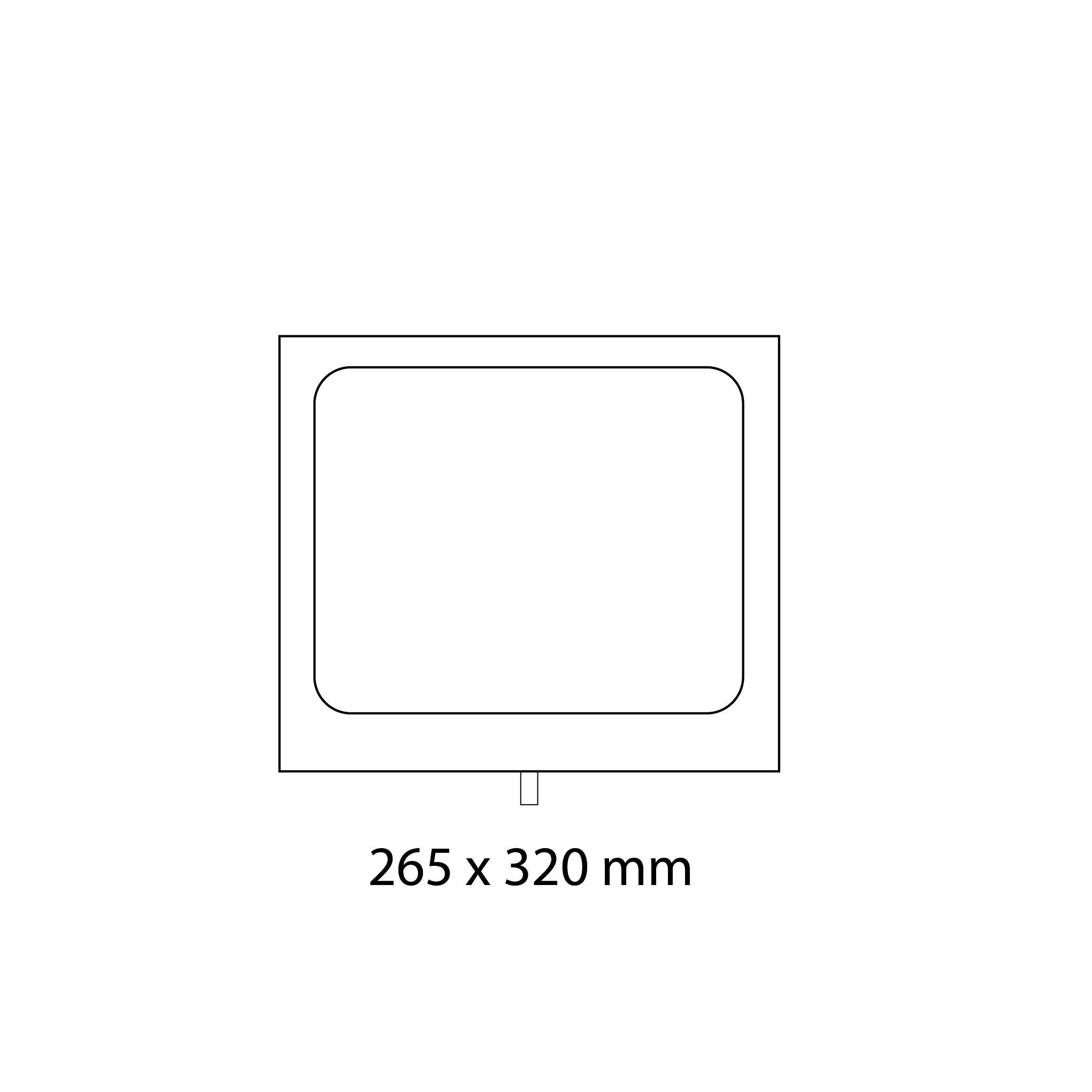 Molde 265x320 mm GN1/2 de 1 envase para termoselladora modelo TS400