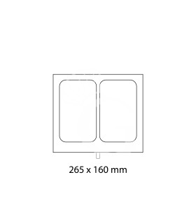 Molde 265x160 mm GN1/4 de 2 envases para termoselladora modelo TS400