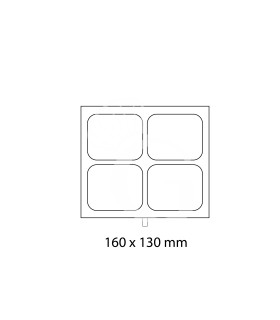 Molde 160x130 mm GN1/8 de 4 envases para termoselladora modelo TS400