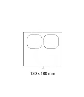 Molde GN2 de 180 × 180 mm, de 2 envases, para termoselladora modelo TS400