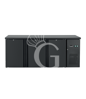 Mostrador trasero horizontal color negro 3 puertas batientes ciegas 425 L / +2°C/+8°C