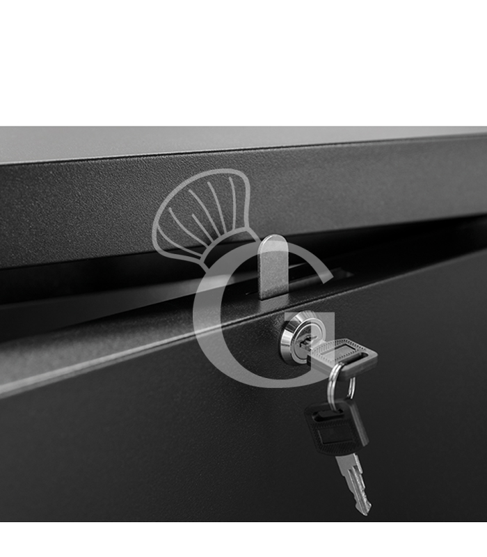 Mostrador trasero horizontal color negro 3 puertas batientes ciegas 425 L / +2°C/+8°C