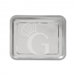 Bandeja rectangular de acero inoxidable AISI 304 – L 435 × P 315 mm – apta para horno modelo MINI4