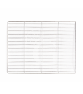 Rejilla de acero inoxidable GN 2/1 650 x 530 mm para hornos profesionales