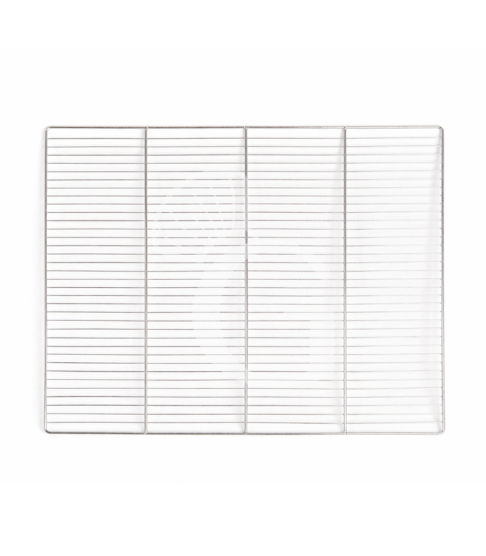 Rejilla de acero inoxidable GN 2/1 650 x 530 mm para hornos profesionales