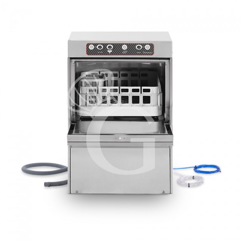 Lavavasos electromecánico con cesta de 350 x 350 mm, altura de 205 mm