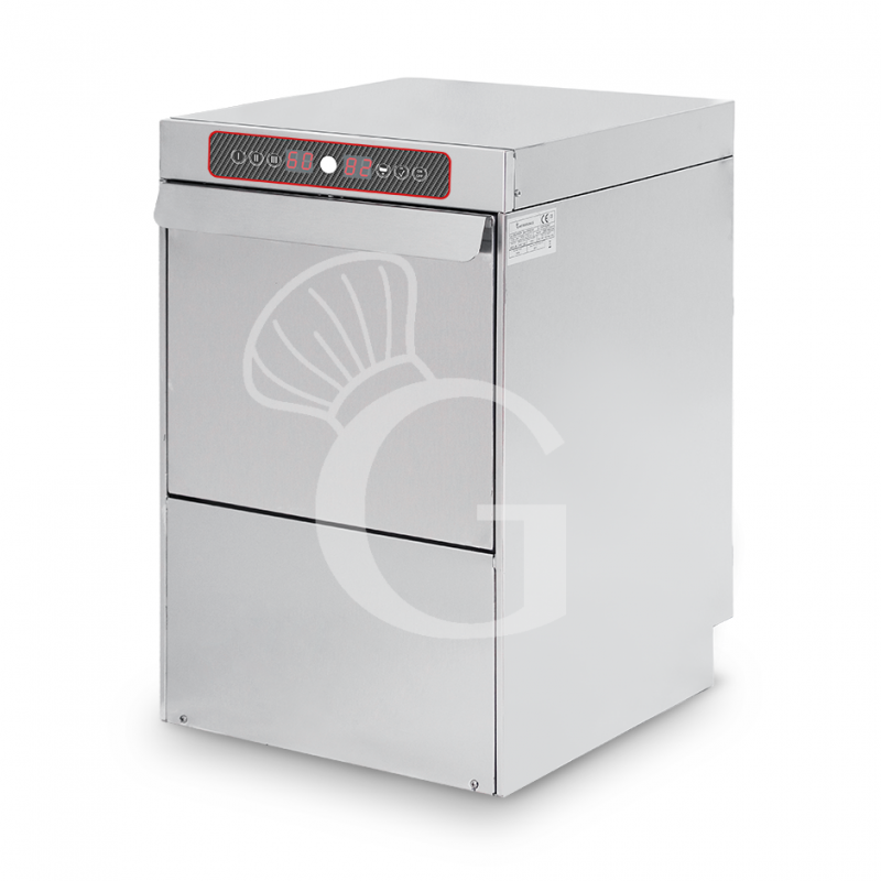 Lavavasos electrónico cesta 400x400xA270mm, dosificador detergente/abrillantador - doble pared