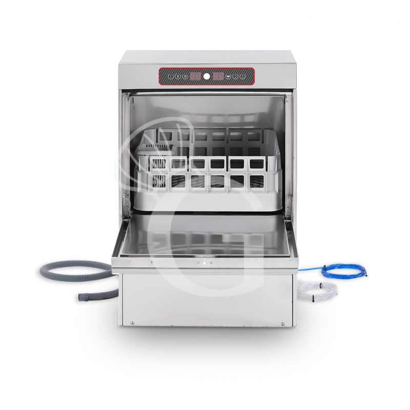 Lavavasos electrónico cesta 400x400xA270mm, dosificador detergente/abrillantador - doble pared