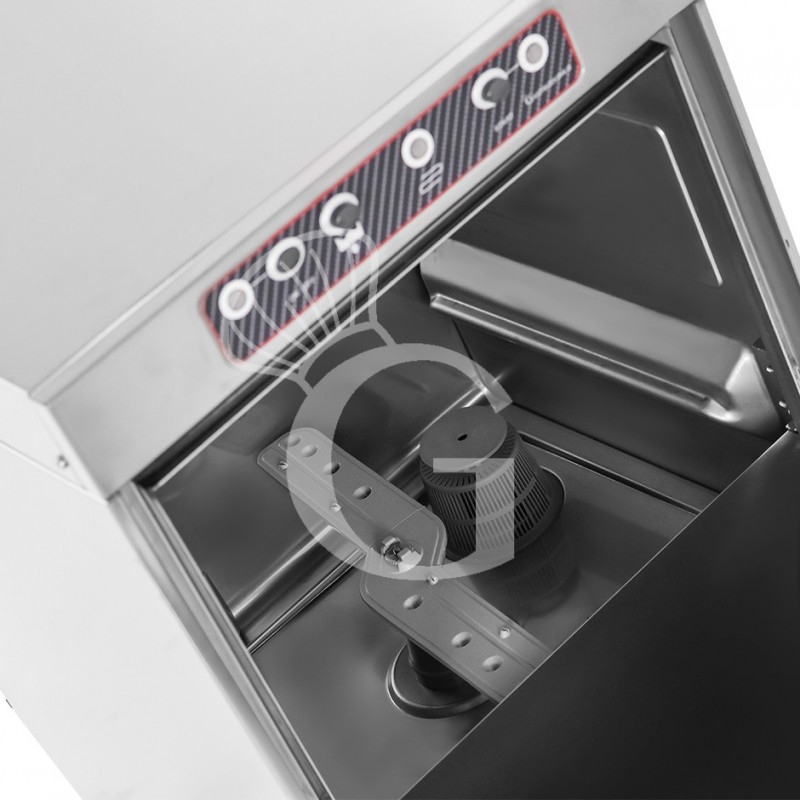 Lavavasos electrónico cesta 400x400xA270mm, dosificador detergente/abrillantador - doble pared