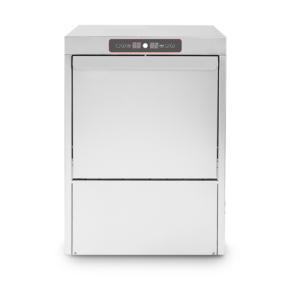 Lavavajillas profesional 50x50 electrónico trifásico de doble pared con dosificadores de abrillantador y detergente