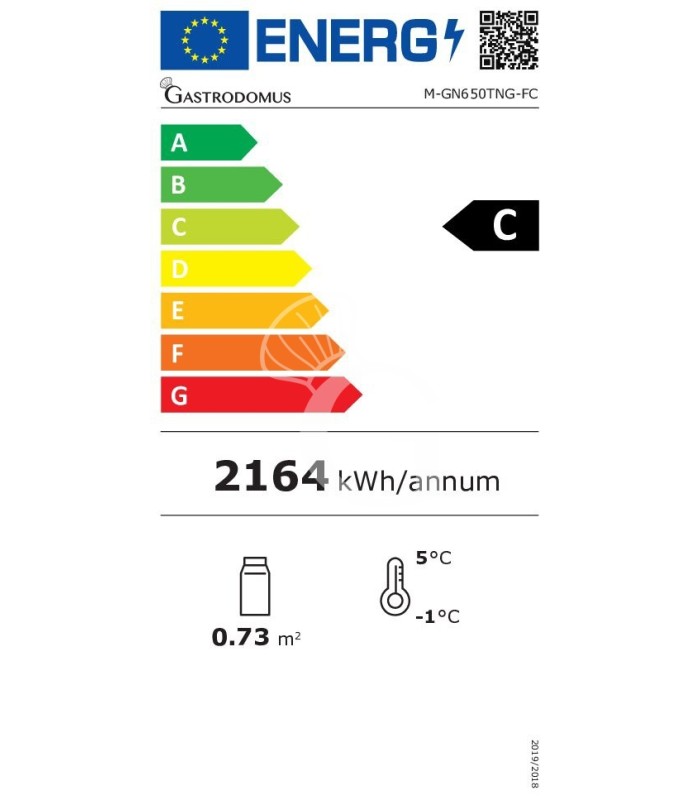 Armario Refrigerado ventilado con puerta de vidrio -2°C/+8°C 650 LT