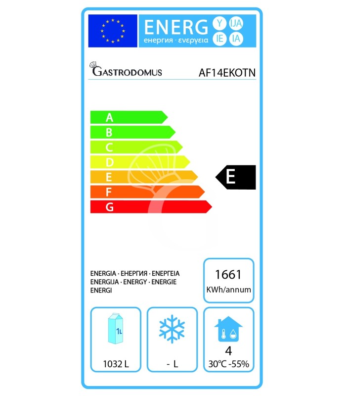 Armadio refrigerato TN 2 porte - Ventilato - 1333 LT - temperatura -2°C/+8°C