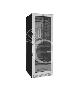 Armario refrigerado profesional para maduración de carne +1°C / +25°C con puerta de vidrio - 352 L