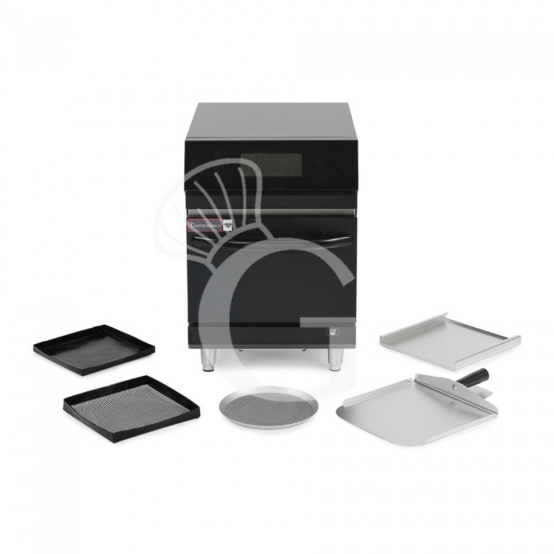 Horno rápido combinado de convección y microondas, con puerta abatible, pantalla táctil y alimentación monofásica